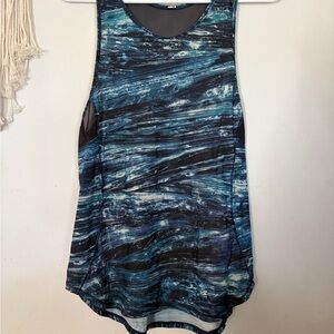 lululemon athletica Blue Wave-Print Sleeveless Tank